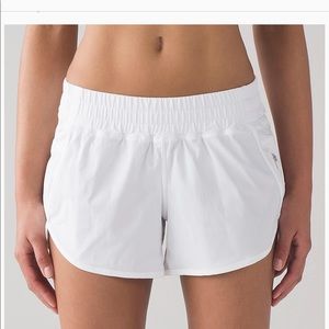 White Lululemon tracker short IV